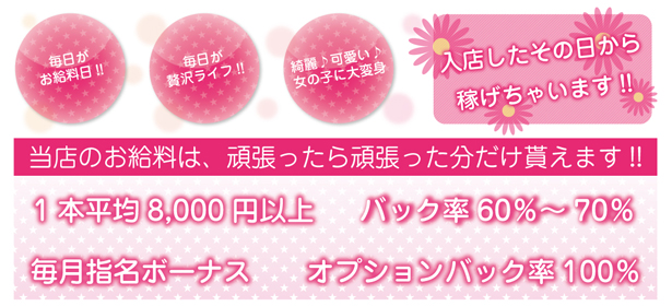 当店のお給料は、頑張ったら頑張った分だけ貰えます!!