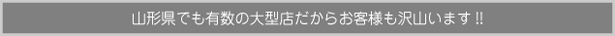 山形県でも有数の大型店だからお客様も沢山います！！